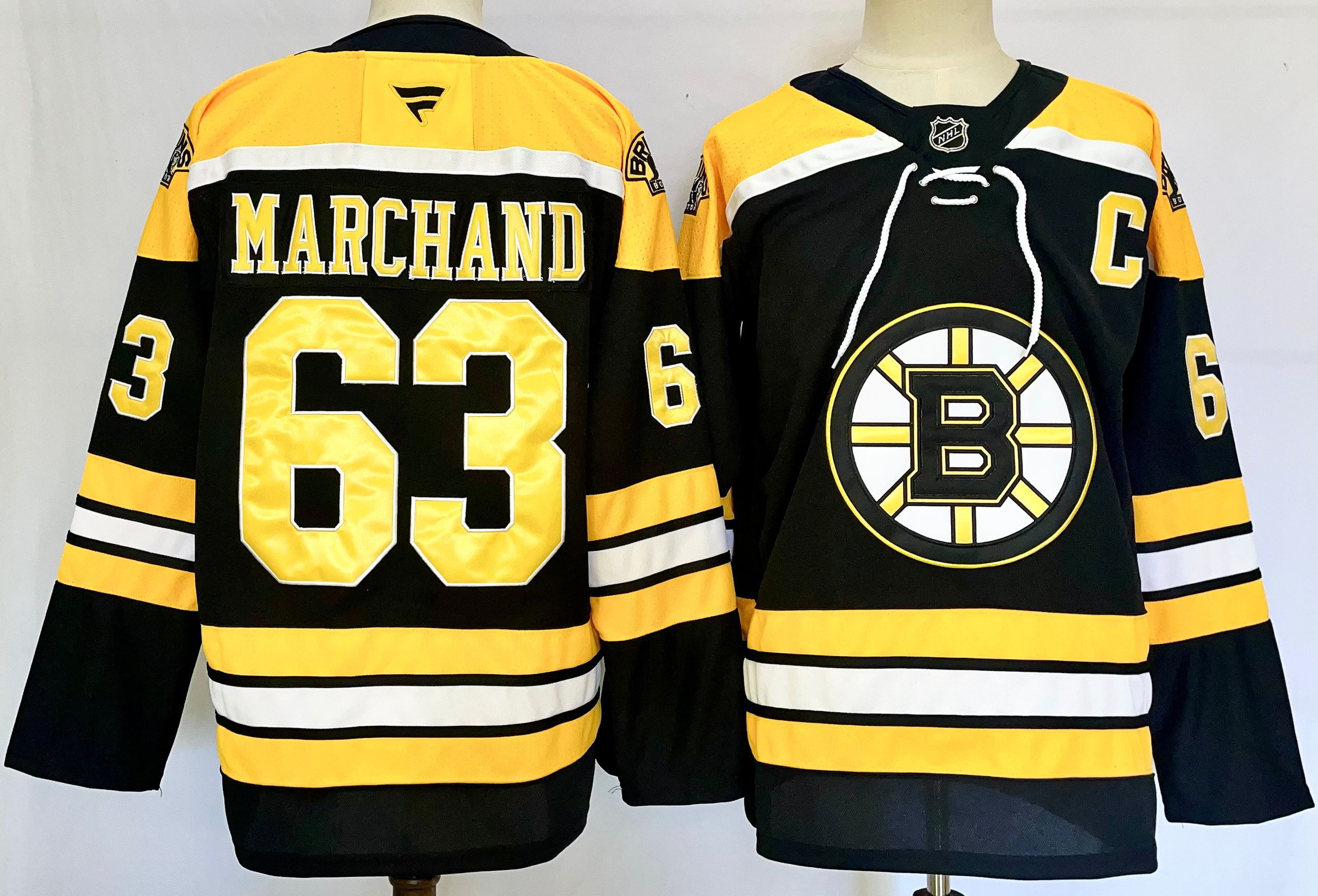 Men Boston Bruins #63 Marchand Black 2025 Home Premier Player NHL Jersey style 1